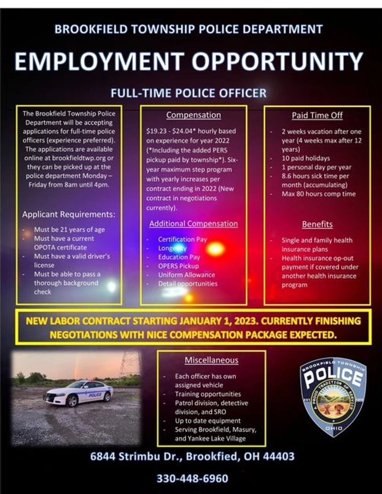 EMPLOYMENT Brookfield Township